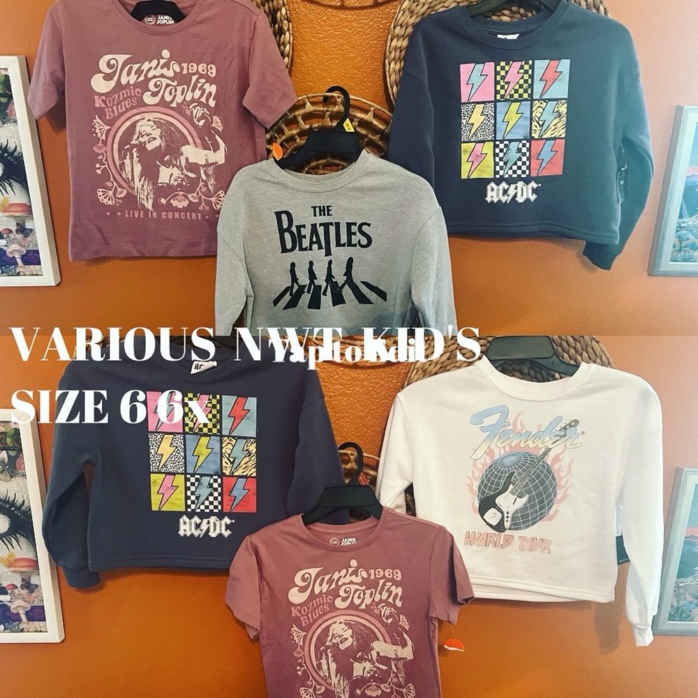 🔥VARIOUS LOTS NWT KIDS CLOTHING SIZE 6 6x SMALL BAND MUSIC LOTS